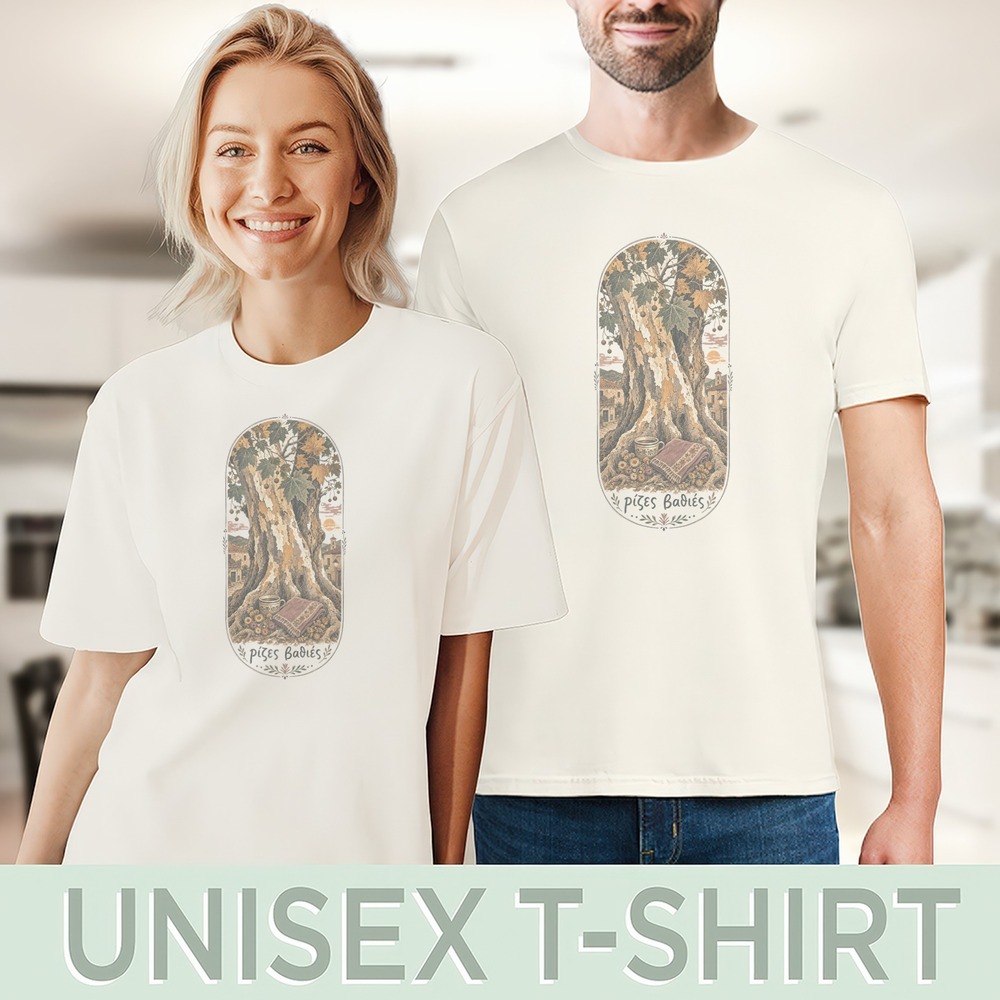 Cottagecore Woodland Engraving Style Tee - Picture 4 of 5